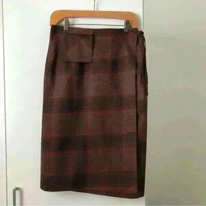 Wool  Plaid Skirt, Bensimon